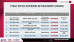 suspended list 8 June 2026